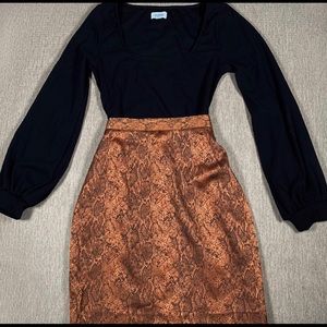 Snake print skirt
